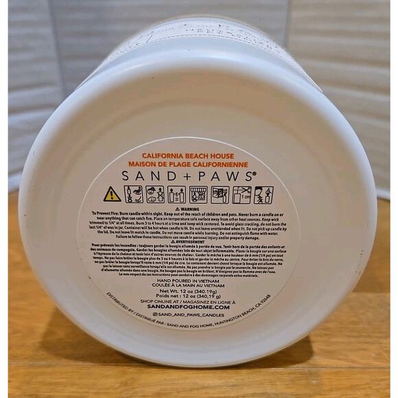 Sand & Paws California Beach House Two Wick Candle 12oz Neutralizes Pet Odor New - Picture 6 of 8